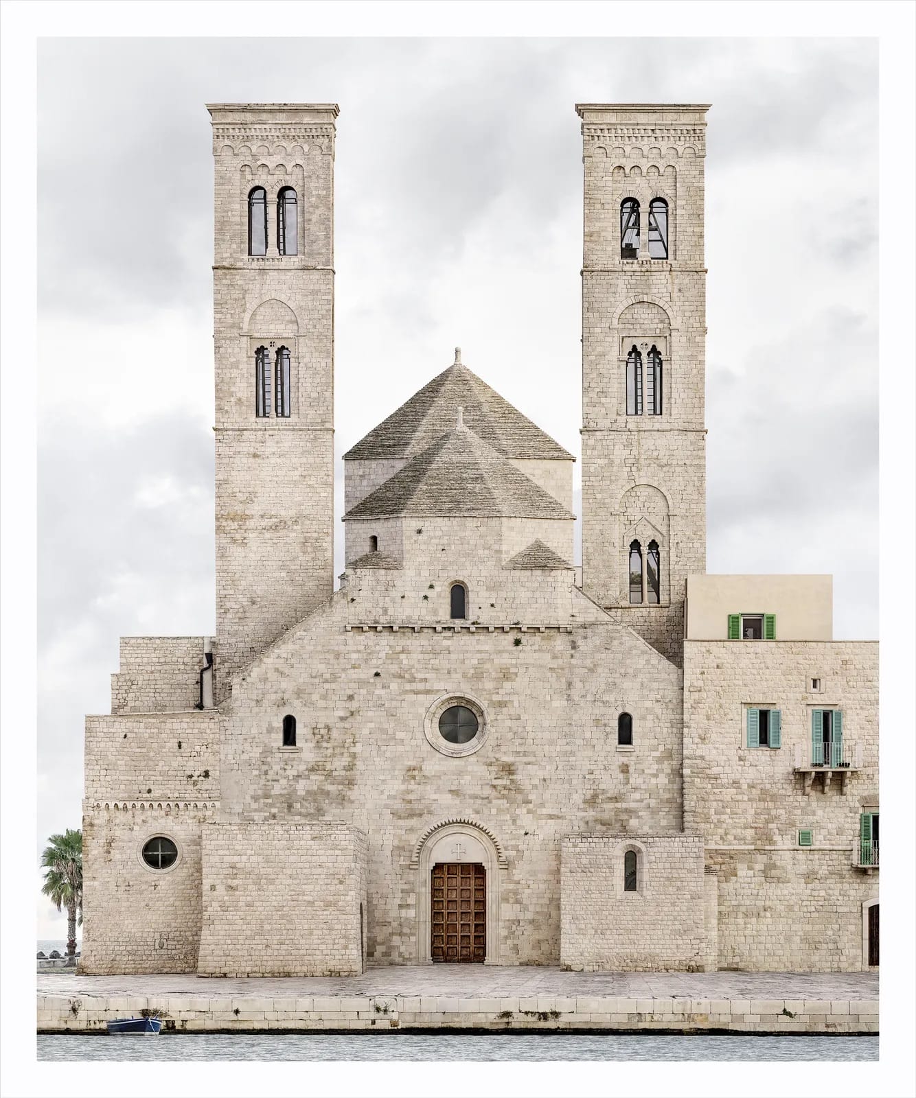 A fine art photograph by Marcus Brunetti of the facade of the Duomo Vecchio di San Corrado in Molfetta, Italy