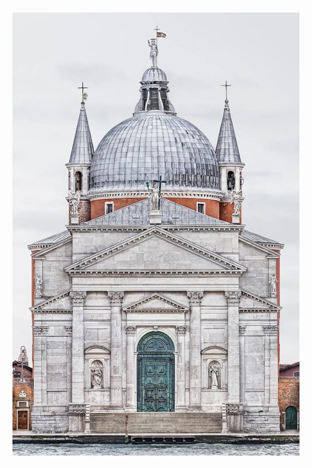 A fine art photograph by Marcus Brunetti of a Venetian church facade