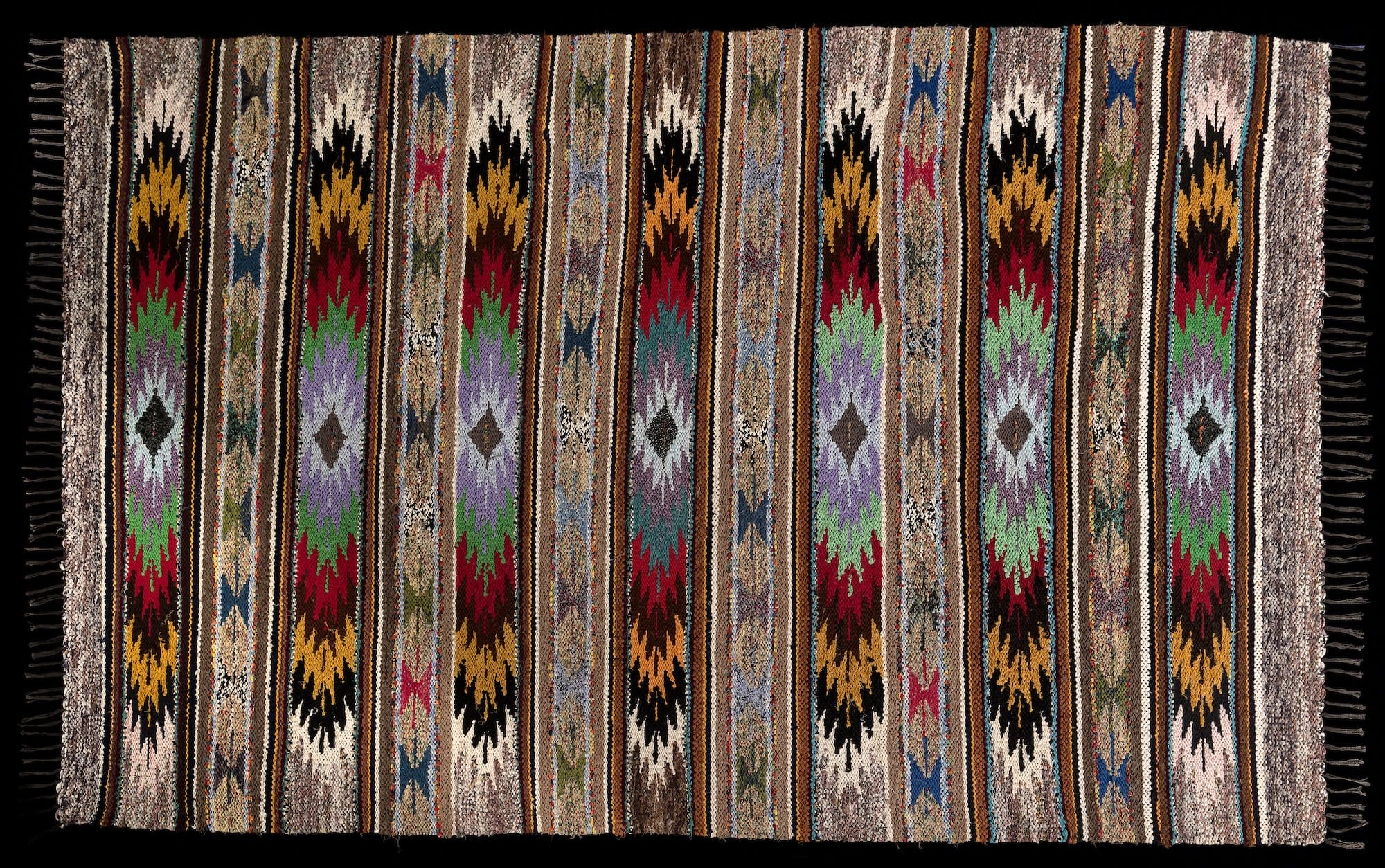 an intricate geometric cotton weaving